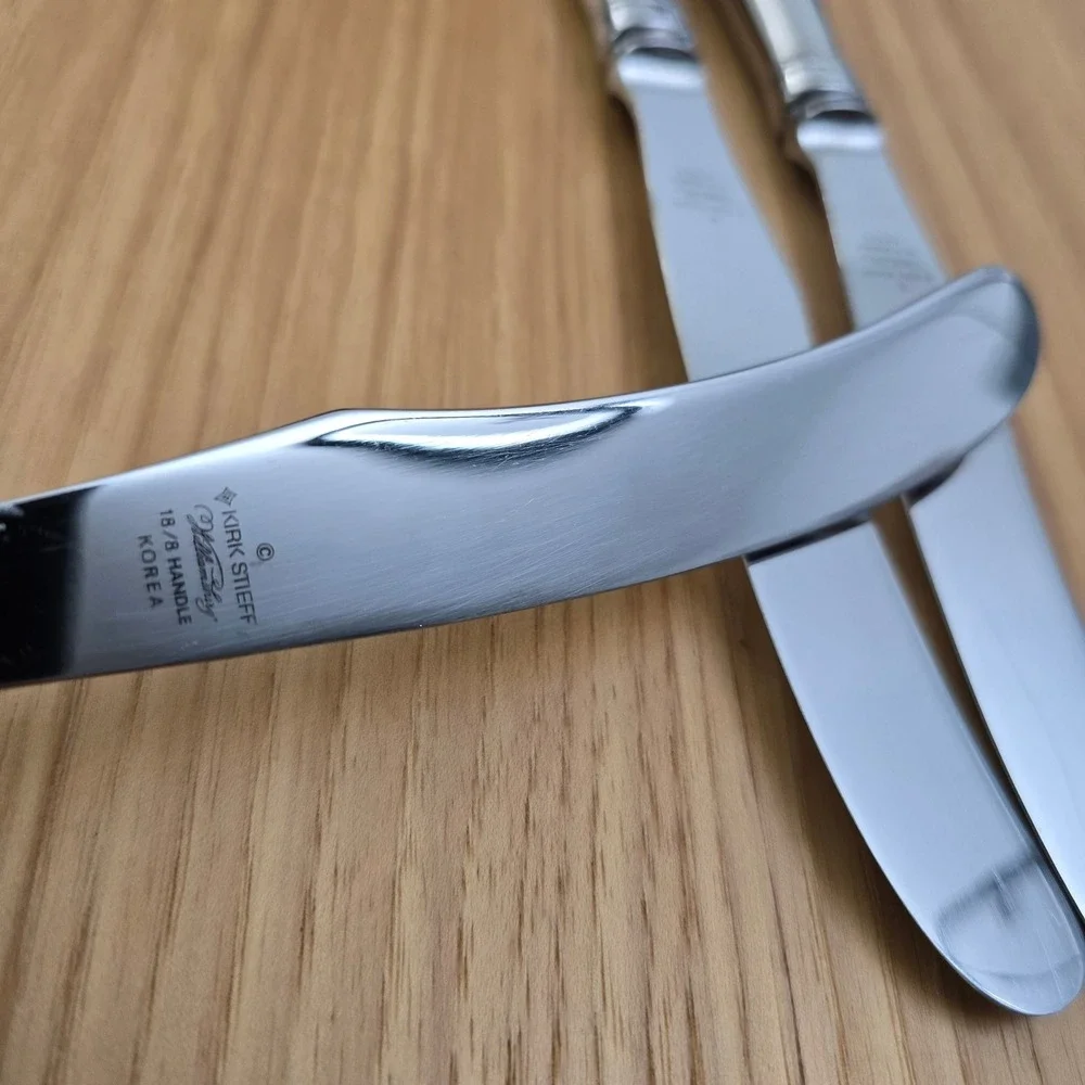 Kirk Stieff WILLIAMSBURG ROYAL SHELL Old French Pistol Dinner Knife Stainless